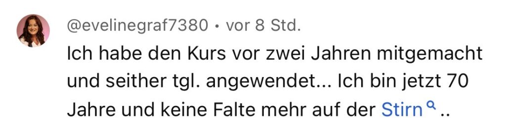 Testimonial Botox vs. Gesichtstraining