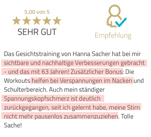 Bewertung: sichtbare Verbesserung mit 63 Jahren