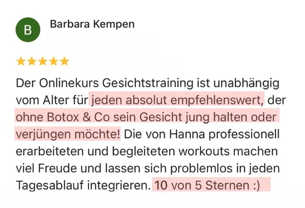 Bewertung: absolut empfehlenswert, 10 von 5 Sternen
