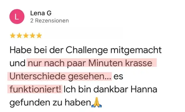Bewertung einer Teilnehmerin